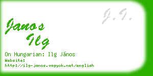 janos ilg business card